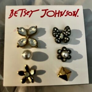 Betsey Johnson NWT set of 3 Earrings